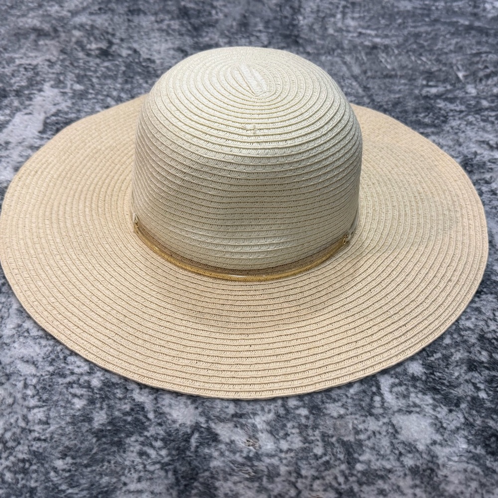 NWOT Mud Pie Adjustable Wide Brim Woven Sun Hat